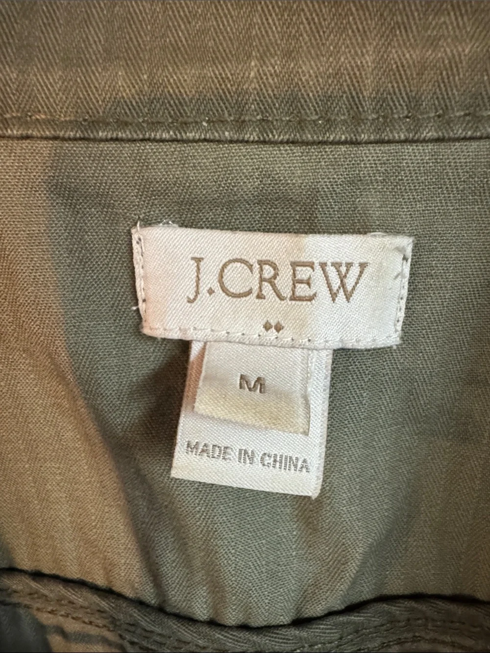 J. Crew medium Olive Green Drawstring Utility Vest